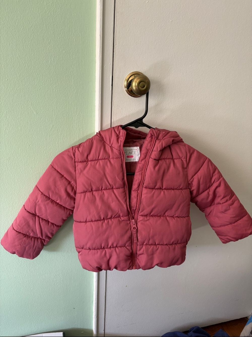 The Children's Place Rose Pink Hooded Puffer Jacket, 3T